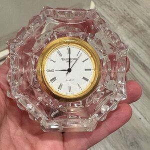 Waterford Crystal Desk Quartz Clock No Box